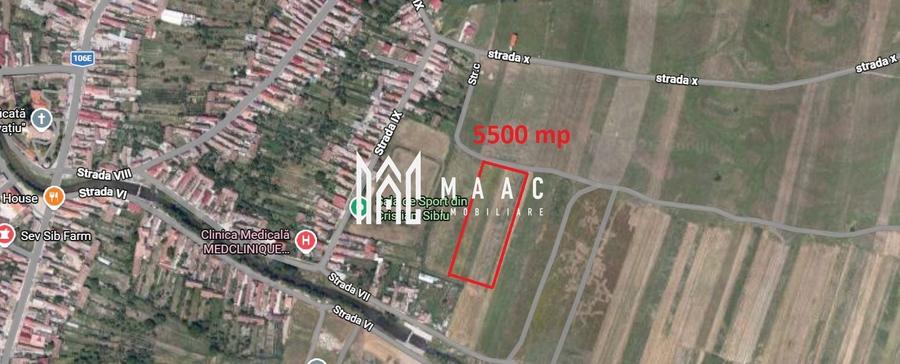 Teren Construcții intravilan de 5500 mp, în Cristian