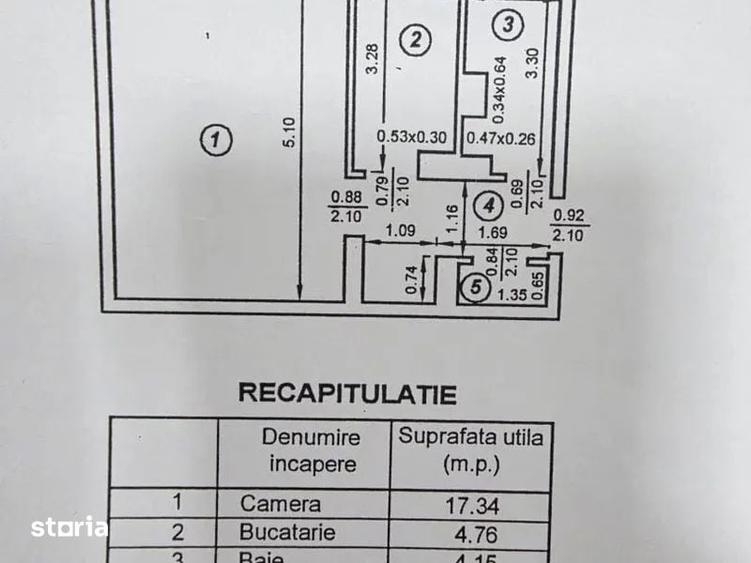 Garsonieră decomandată în Obor