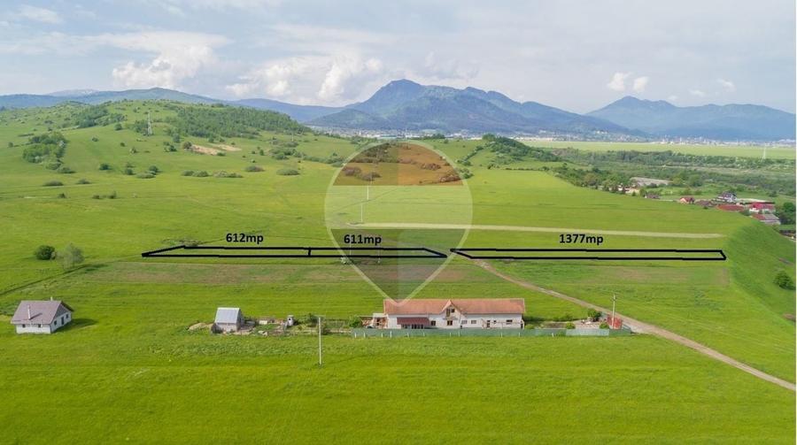 Teren agricol intravilan de 611 mp, în Tărlungeni