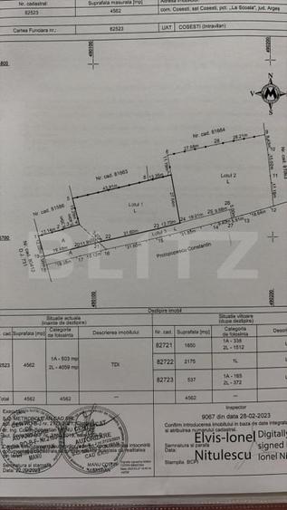 Teren Construcții de 2712 mp, în Coșești