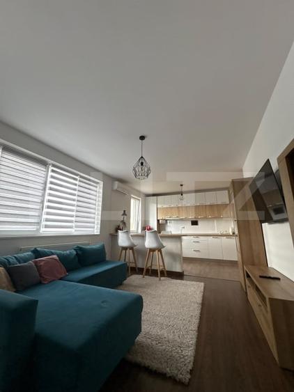 Apartament cu 2 camere semidecomandat, mobilat în Florești