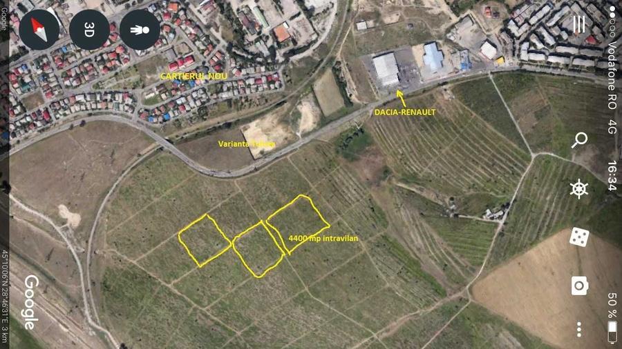 Teren de 4400 mp, în Central