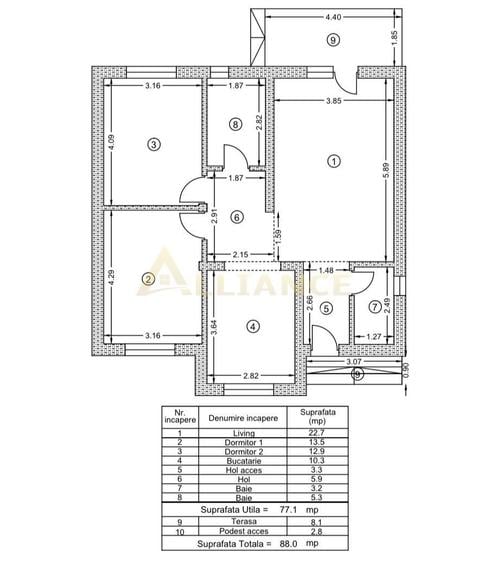 Casa individuala || 3 camere || teren 350 mp - 1