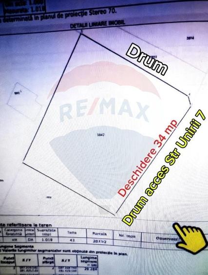 Teren Construcții intravilan de 1018 mp, în Gâlmeia