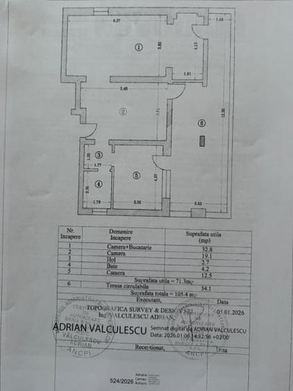 Apartament cu 3 camere decomandat, mobilat în Mamaia-Sat
