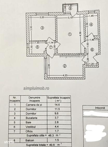 Apartament cu 3 camere semidecomandat în Jilava