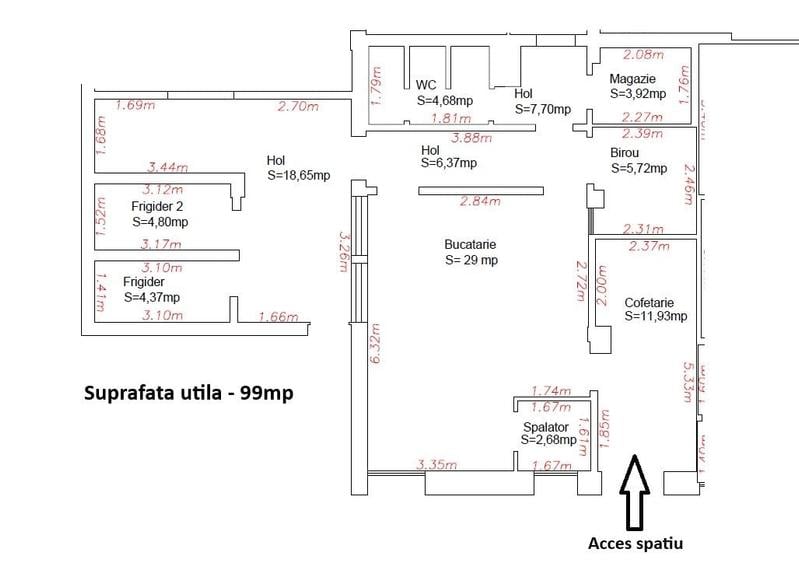 Spațiu comercial, de 99 mp, în Tudor Vladimirescu