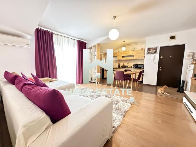 Apartament cu 2 camere semidecomandat, mobilat în Giroc