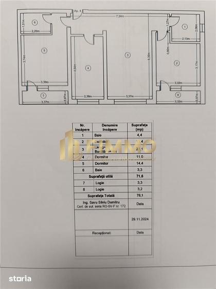 Apartament cu 3 camere decomandat în Ipotești