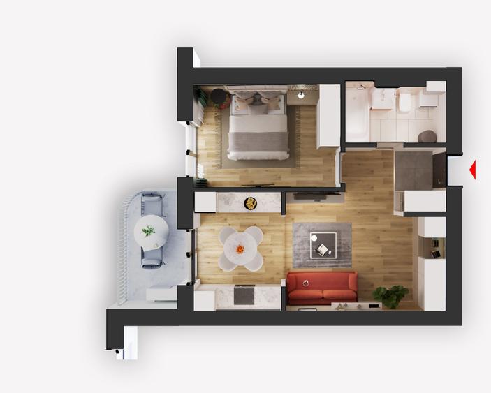 Studio dublu | Tip 2B | HILS Sunrise | Pre-certificare GREEN Homes - 4