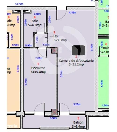 APARTAMENT 2 CAMERE | 53 mp | LA CHEIE | zona Vest, Sibiu - 14