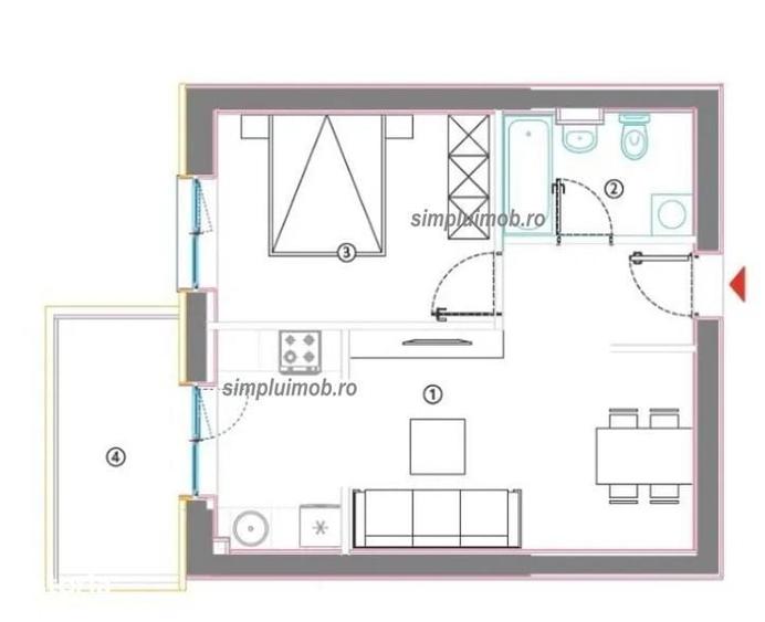 Apartament cu 2 camere în Theodor Pallady