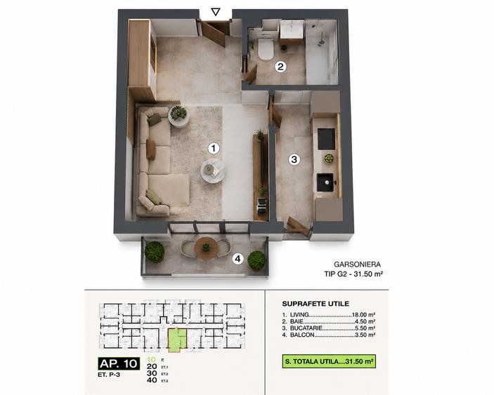 Apartament cu 2 camere decomandat în Bragadiru