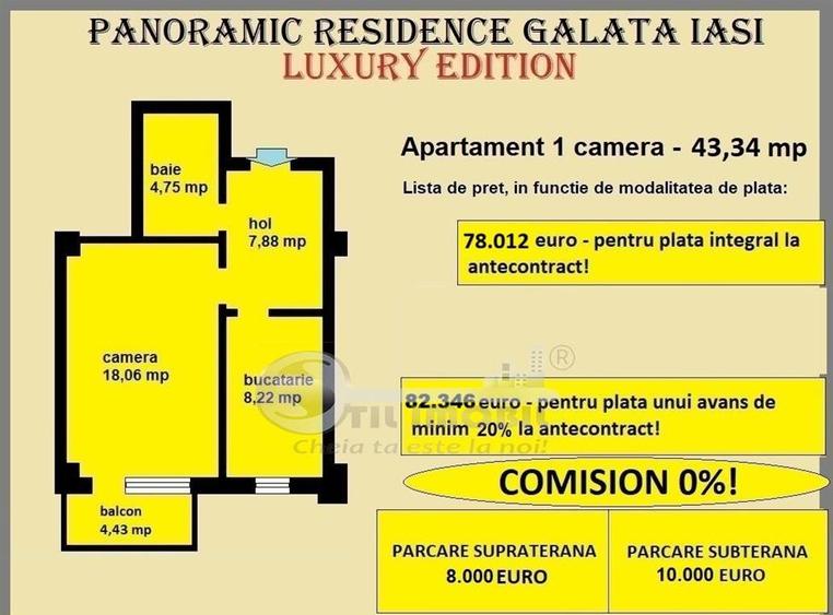 Garsonieră decomandată în Galata