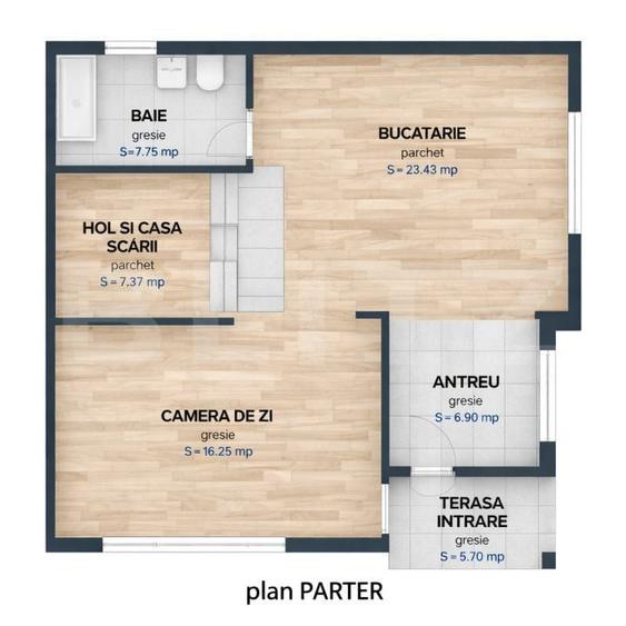 Casă cu 4 camere în Industrial