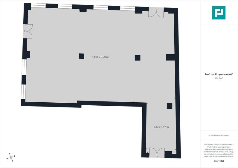 Spațiu comercial, de 160 mp, în Central