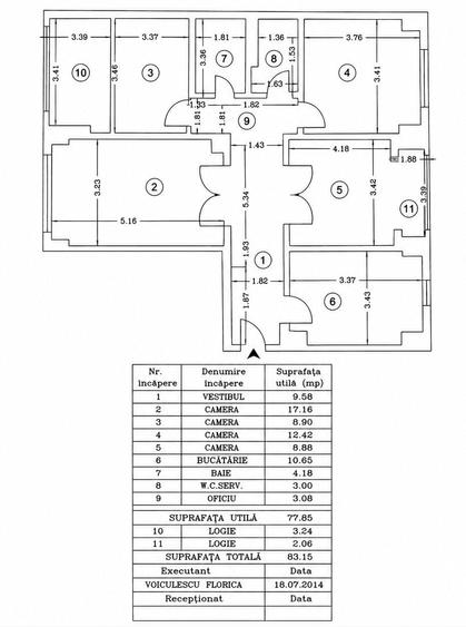Apartament cu 4 camere decomandat în Vitan