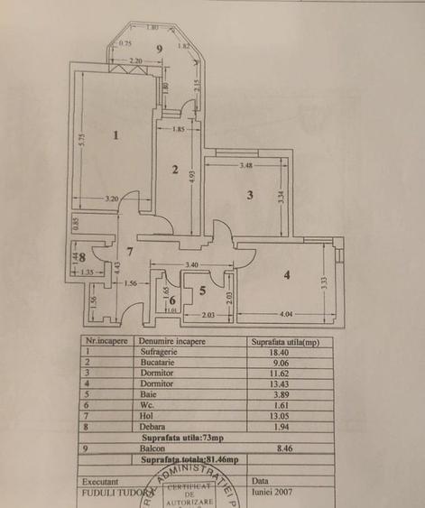 Apartament cu 3 camere decomandat în Faleza Nord