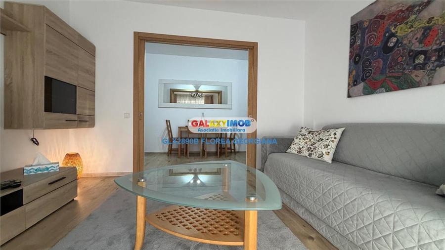 Apartament cu 2 camere semidecomandat, mobilat în Băneasa