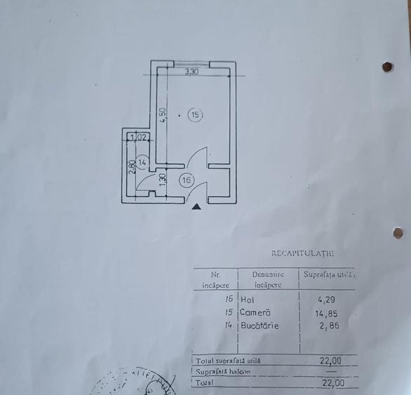 Garsonieră decomandată în Tătărași