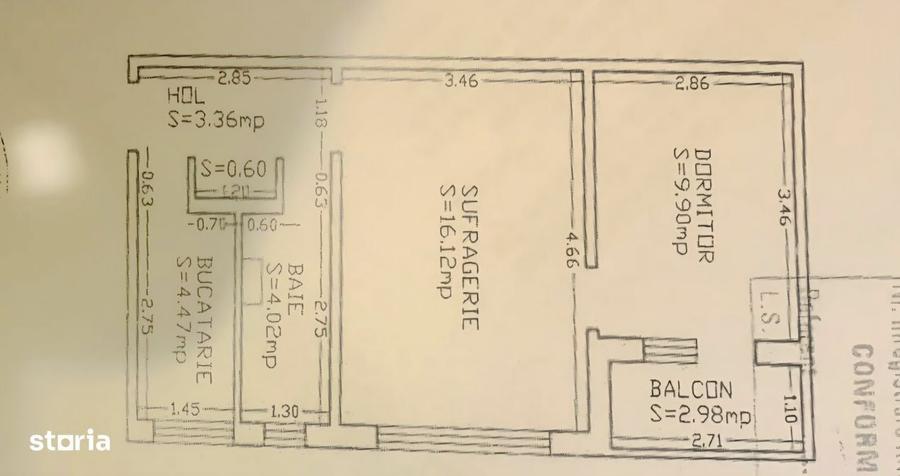Apartament cu 2 camere în Sud