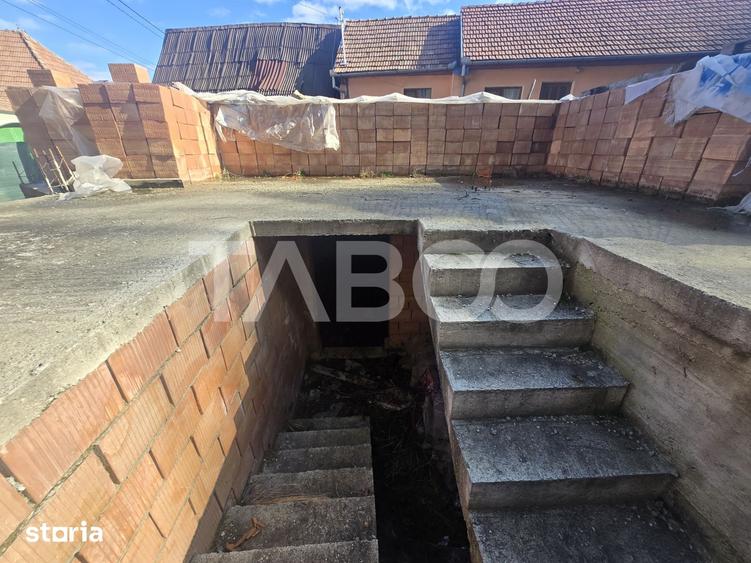 Teren de vanzare 436mp intravilan fundatie si cu proiect casa Rasinari - 5