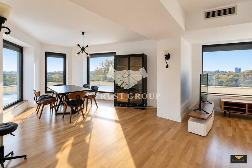 Apartament cu 5 camere decomandat, mobilat în Herăstrău