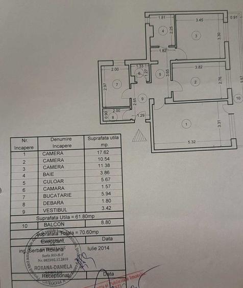 Apartament cu 3 camere decomandat în Drumul Taberei