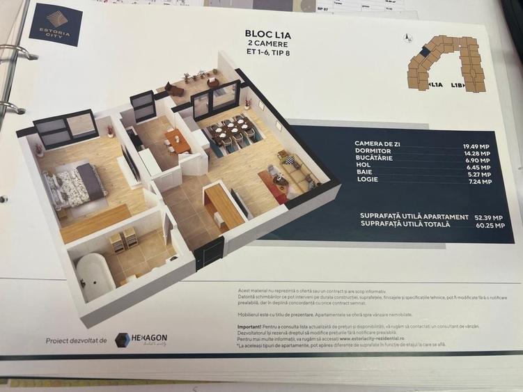 Apartament cu 2 camere decomandat în Central