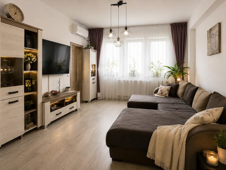 Apartament cu 3 camere semidecomandat în Central
