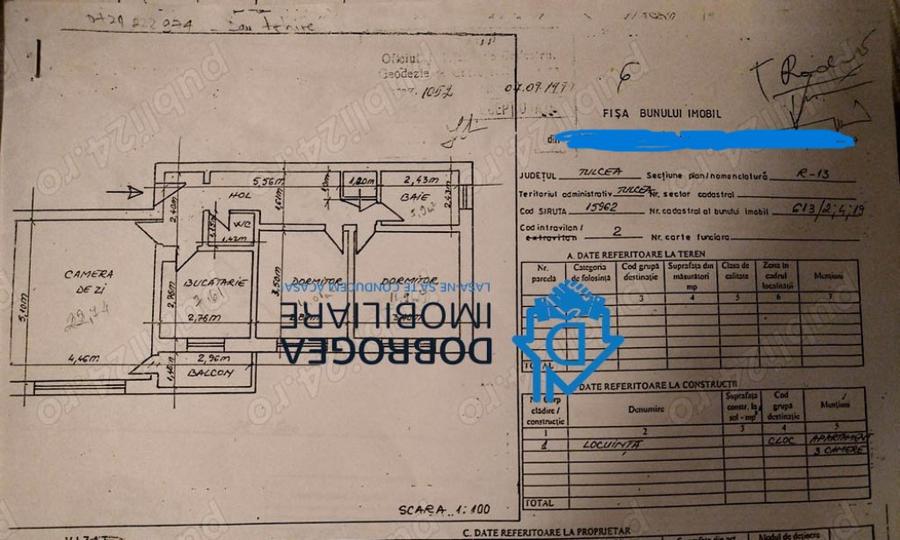 Apartament cu 3 camere decomandat în E3