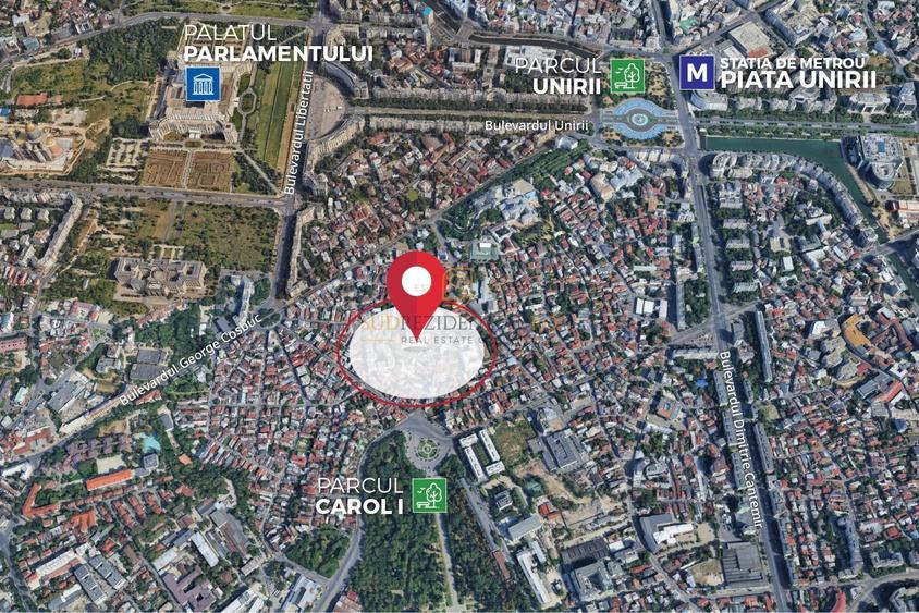 Teren Construcții intravilan de 1883 mp, în Parcul Carol