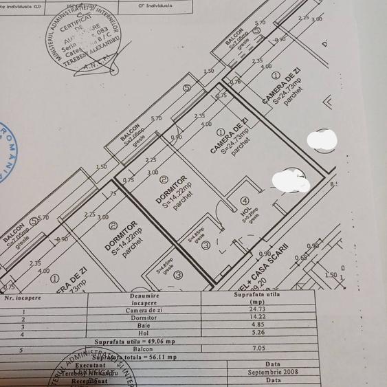 Apartament cu 2 camere decomandat în Central