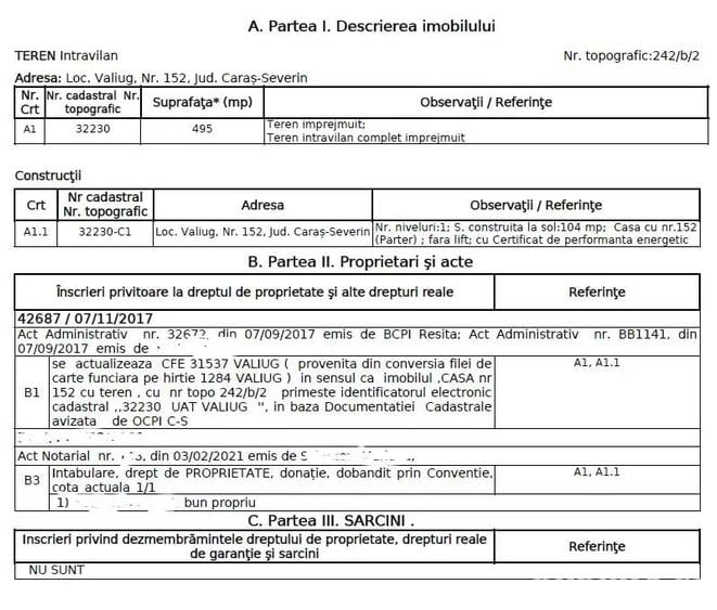Casă cu 3 camere cu Teren 495 Mp în Văliug