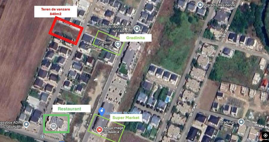 Teren Construcții intravilan de 850 mp, în Nord-Vest