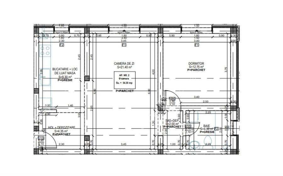 Apartament cu 2 camere decomandat în Tălmaciu