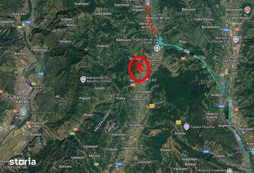 Teren de vanzare in comuna Tigveni, jude? Arge? ( 69.700 mp ) - 1