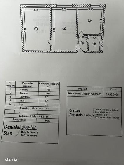 Apartament cu 2 camere în Titan