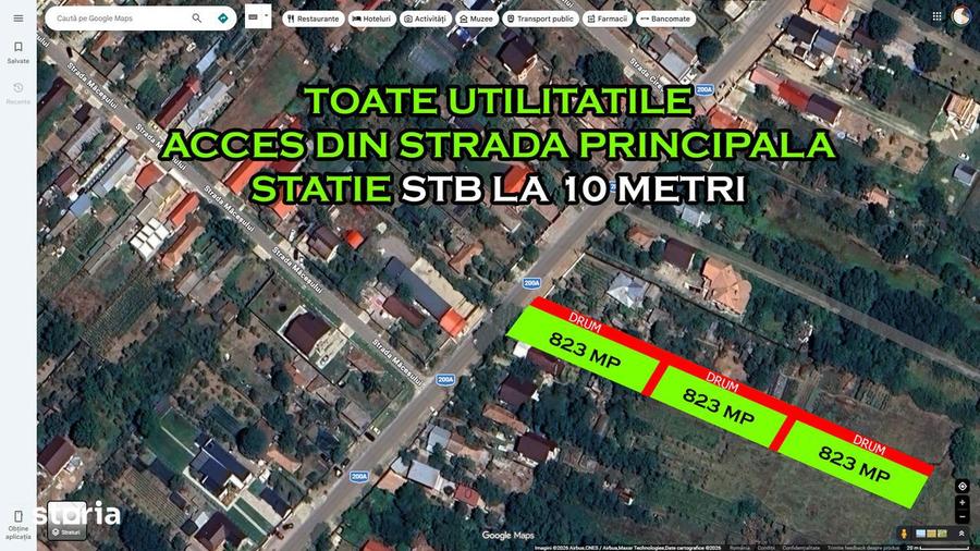 Teren de 823 mp, în Afumați