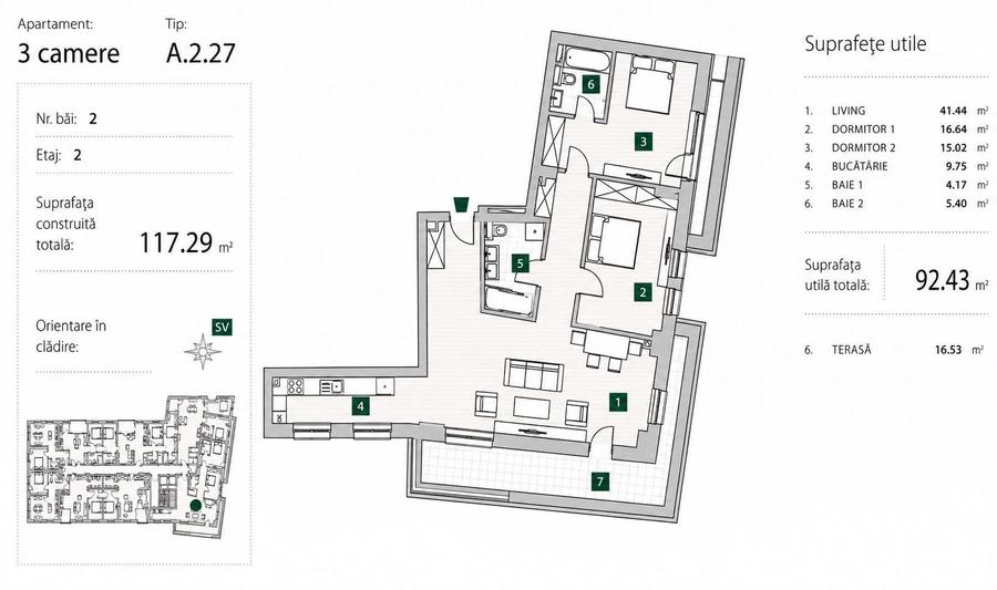 Apartament cu 3 camere în Iancului — fotografia 1
