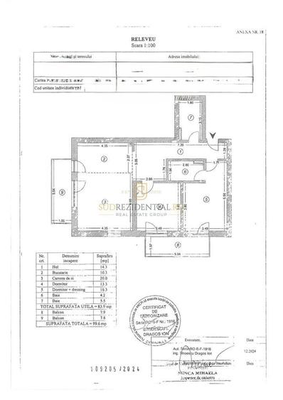 Apartament cu 3 camere în Eroii Revoluției