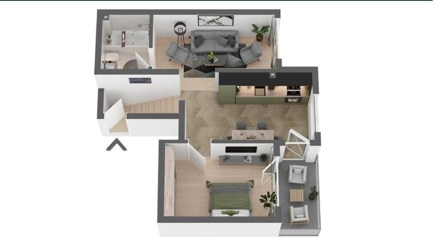 Vanzare ap. cu 2 camere, 45 mp., Apahida, 73290 EUR - 11