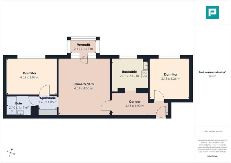 Apartament cu 3 camere decomandat, mobilat în Cantemir