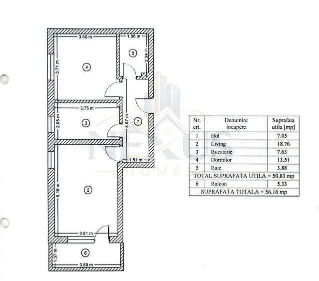 Apartament cu 2 camere decomandat în Metalurgiei