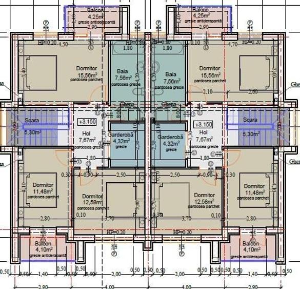 Duplex cu 4 camere cu Canalizare în Hărman