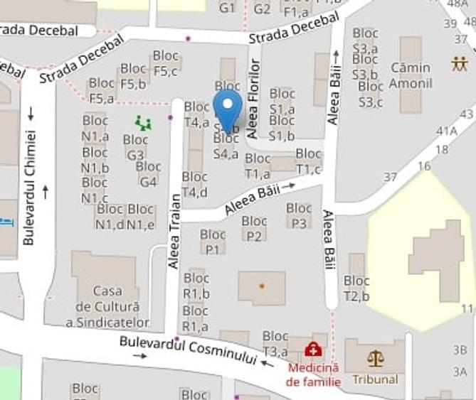 Apartament cu 2 camere semidecomandat în Central
