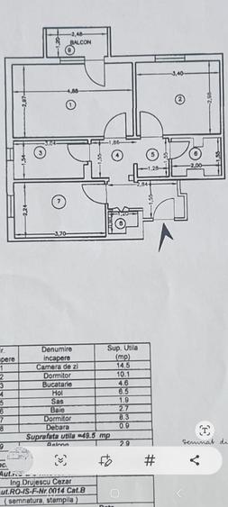 Apartament cu 3 camere decomandat în Păcurari