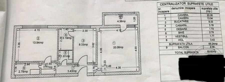 Apartament cu 2 camere decomandat, mobilat în Vitan Mall