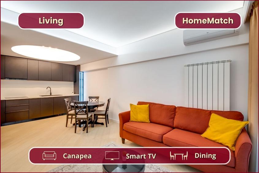 Apartament cu 3 camere decomandat, mobilat în Pipera — fotografia 3