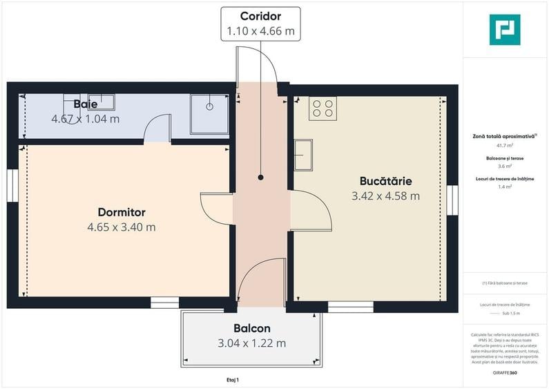 Casă cu 2 camere cu Teren 600 Mp în Central